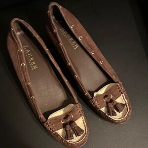 LAUREN Brown Tassel Loafers for Women